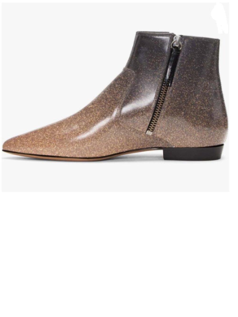 XYD Starry Sky Formal Pointed Toe Ankle Boots Low Heel Double Side Zippers Shoes